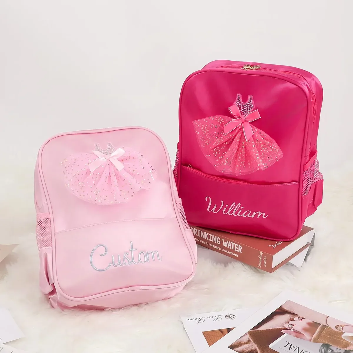 Sac à dos de ballet de danse personnalisé, sac de danse personnalisé pour filles, sac à dos de danse de ballerine, sac à dos personnalisé pour tout-petits, sac de ballerine