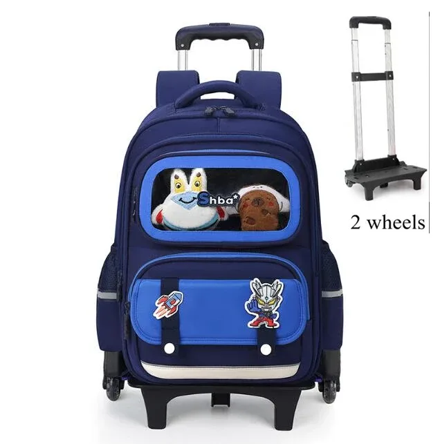 sac à dos à roulettes pour élèves du primaire, cartable à roulettes pour enfants, sac à dos d'école pour filles avec roulettes pour garçons