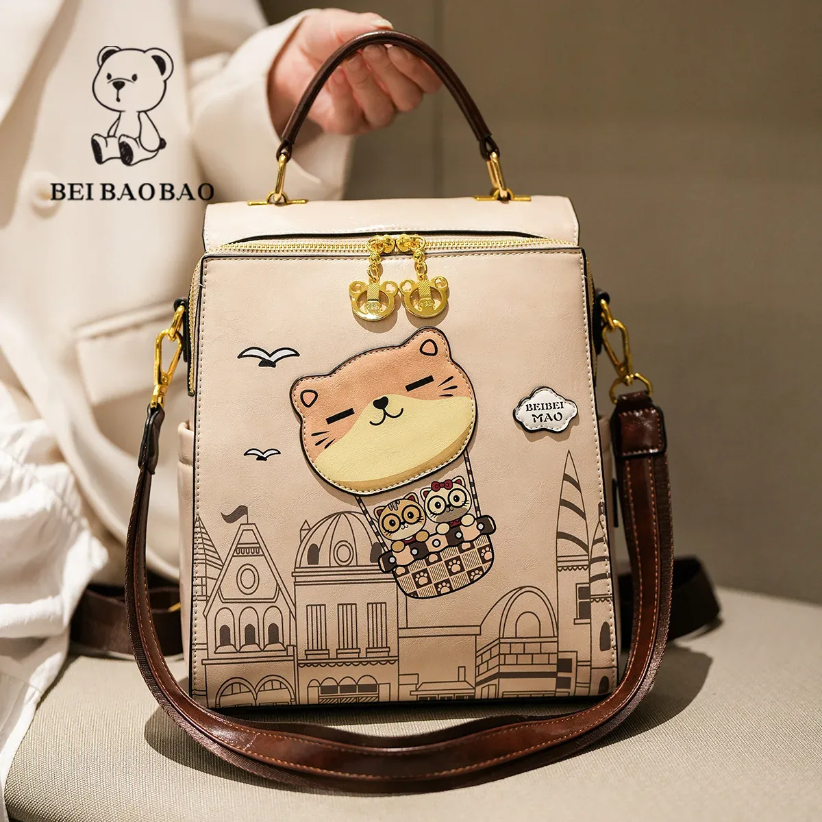 nouveau sac à dos en cuir souple pour femmes sac à dos d'étudiant sac à bandoulière multifonctionnel de haute qualité pour femmes sac de banlieue