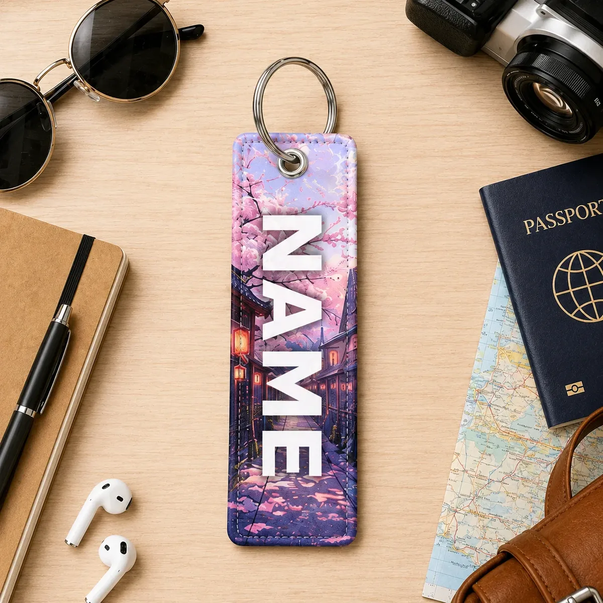 étiquette de bagage personnalisée avec dessin animé, logo personnalisé, nom, étiquette d'identification pour valise de voyage, sac à dos, accessoires, cadeau, 1 pièce