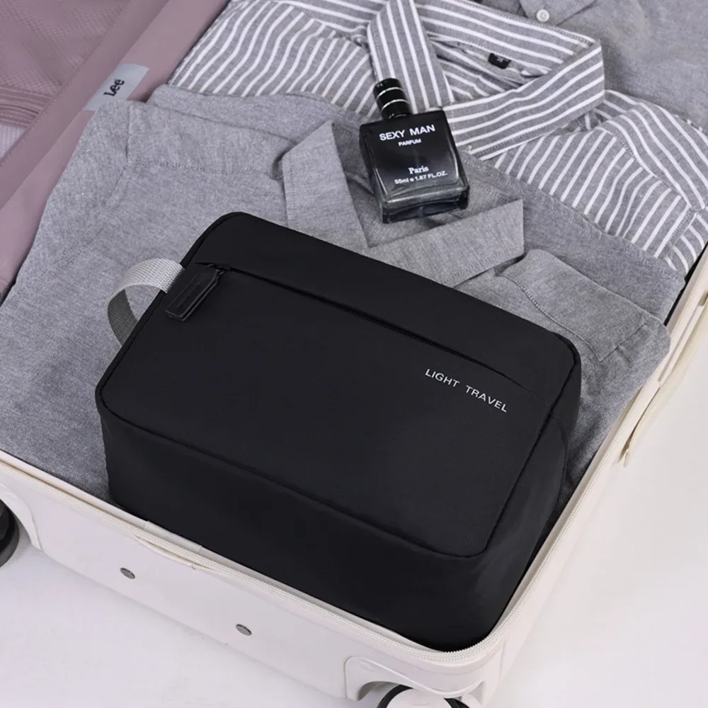 trousse de toilette de voyage 3 en 1 pour hommes, organisateur de toilette léger, kit dopp, sac de rasage résistant à l'eau, sac à cosmétiques, organisateur de maquillage