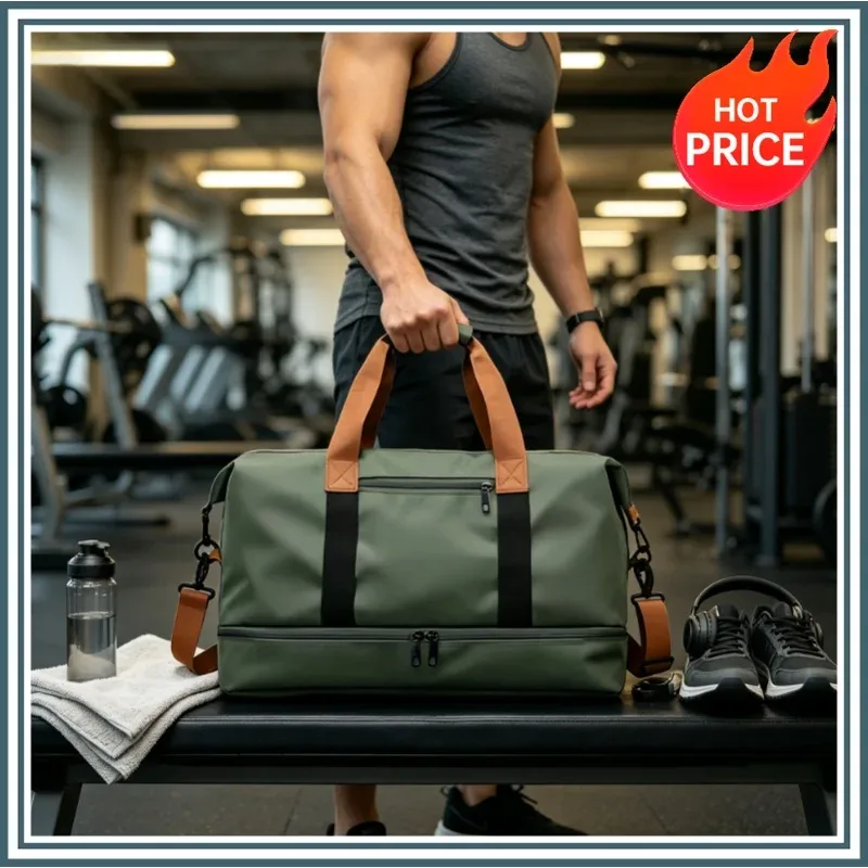 Sac de voyage d'affaires courte distance 2026 grande capacité, sac de rangement étanche, sac de sport et de fitness portable pour homme