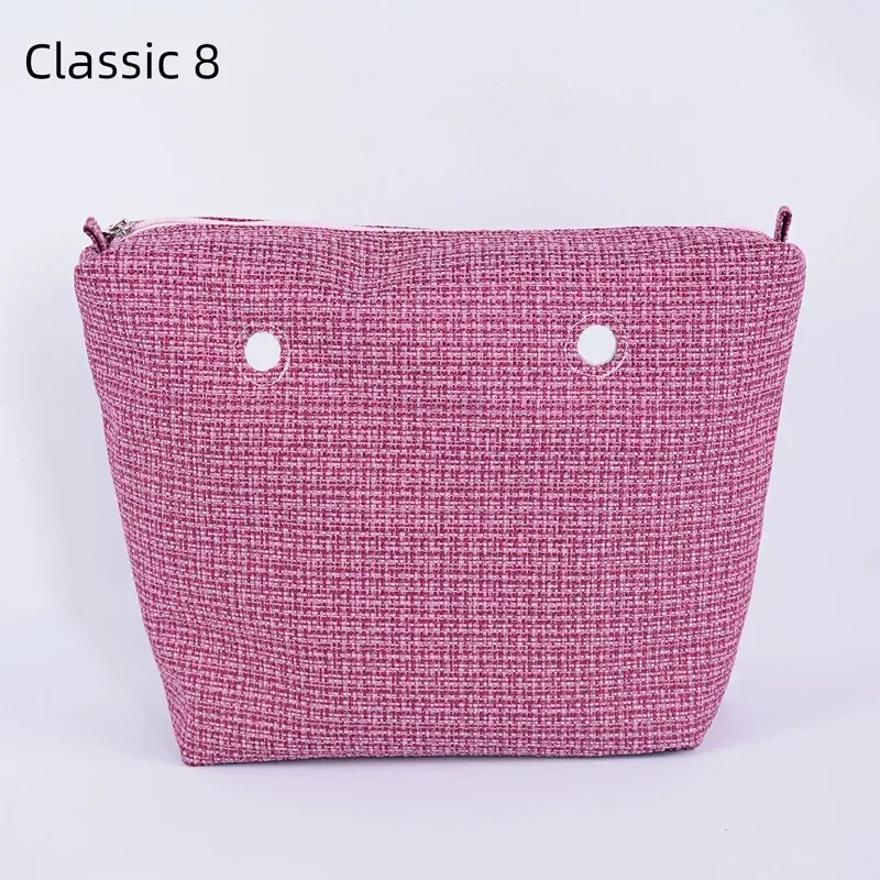 organisateur classique en toile de lin tanqu, doublure intérieure en tissu pour obag mini o bag, accessoire pour sac à main femme