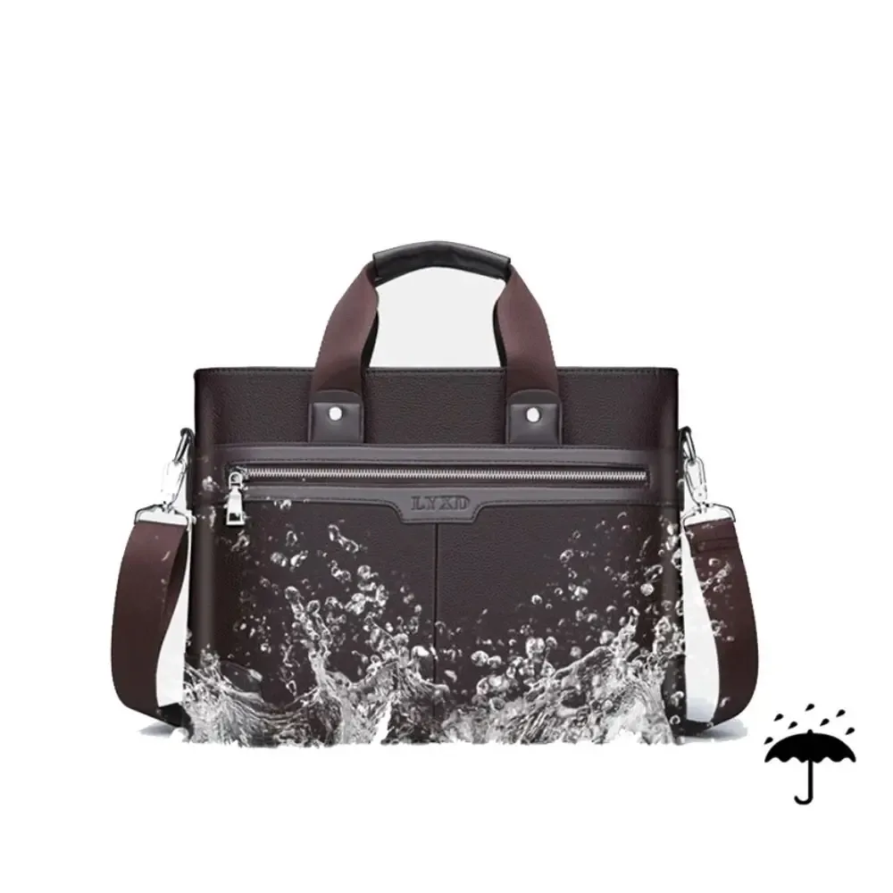 sac à main en cuir pu de grande capacité, fermeture éclair en tissu oxford, sac pour documents professionnels, organisateur de papiers, sac pour ordinateur portable imperméable