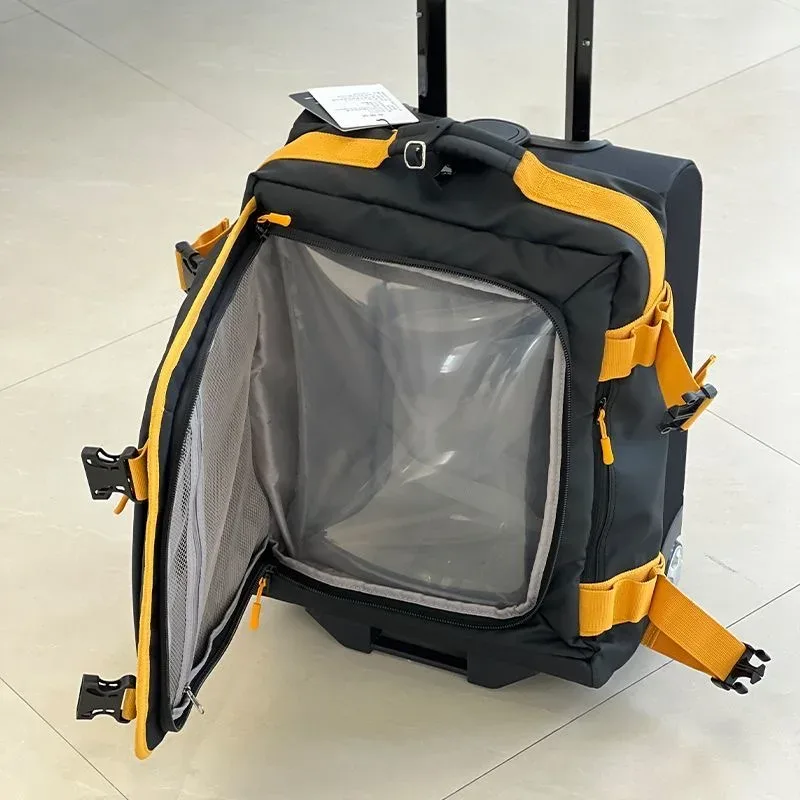 valise à roulettes multifonctionnelle en tissu oxford grande capacité avec poignée et roues directionnelles, bagage à main 20/24/28 pouces