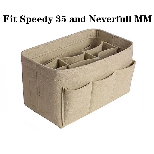 sac d'insertion d'organisateur de maquillage pour sac à main, sac à cosmétiques portatif de sac à main intérieur de voyage, sacs à cosmétiques adaptés à speedy neverfull