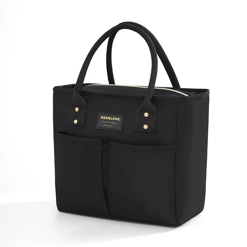sac de boîte à déjeuner isolé étanche, fourre-tout multi-poches, sac de rangement des aliments imprimé léopard/arc pour le travail et l'école