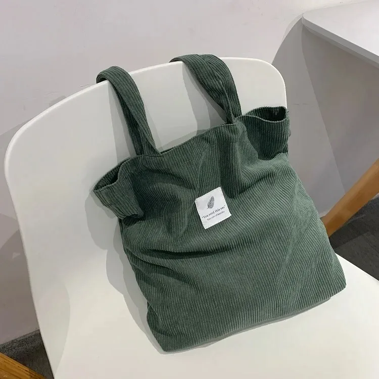 sac cabas en velours côtelé pour femme jiomay 2025 – sac fourre-tout élégant et durable, grande capacité, idéal pour un usage quotidien