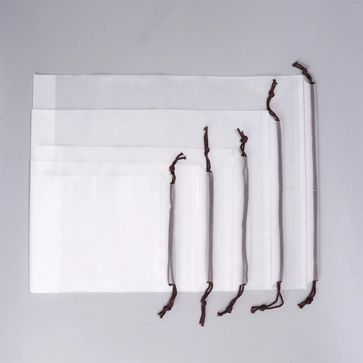 sac de rangement transparent à cordon de serrage, 1 pièce, sac de rangement pour chaussures de voyage, serviettes, mat, anti-poussière, étanche, sac de rangement d'épicerie