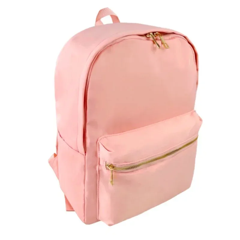 sac à dos en nylon imperméable grande capacité style simple, sac d'école décontracté, pochette de rangement pour les voyages et les activités de plein air