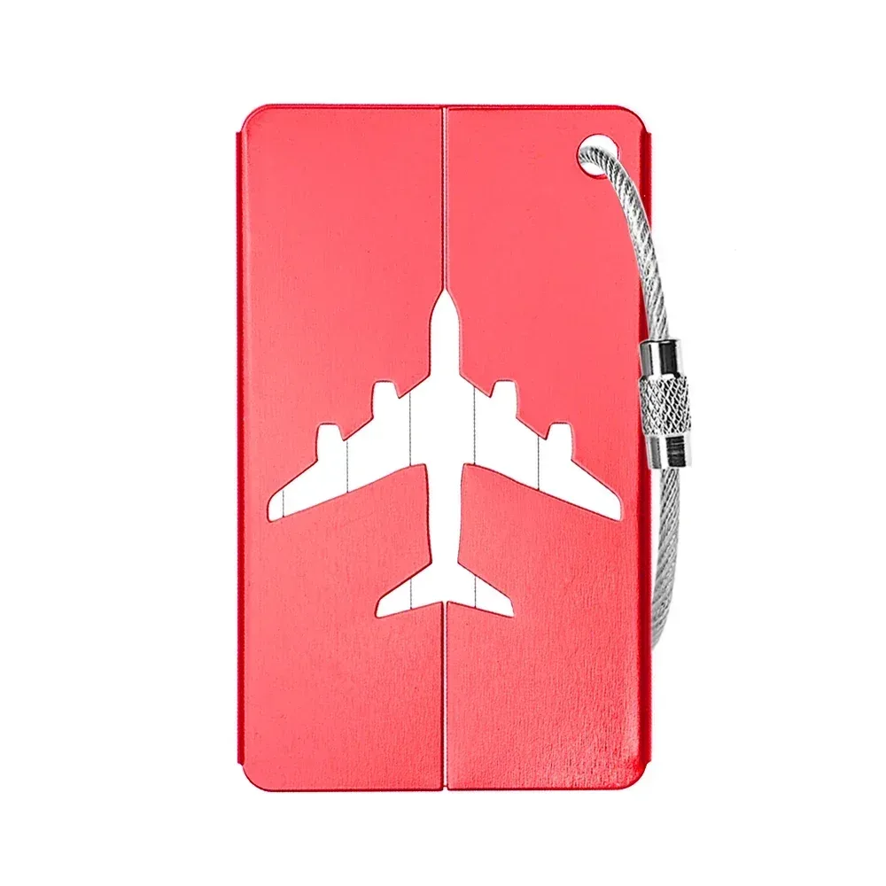 étiquette d'identification de voyage en aluminium de qualité supérieure, 1/10 pièces, durable, identification des bagages, porte-carte de visite, élégant, portable, sac d'étiquette de bagage