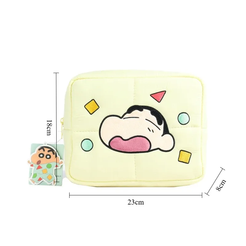 crayon shin-chan organisateur cosmétique dessin animé vers le bas sac de maquillage grande capacité mignon portable sac de rangement de voyage kawaii étui de maquillage