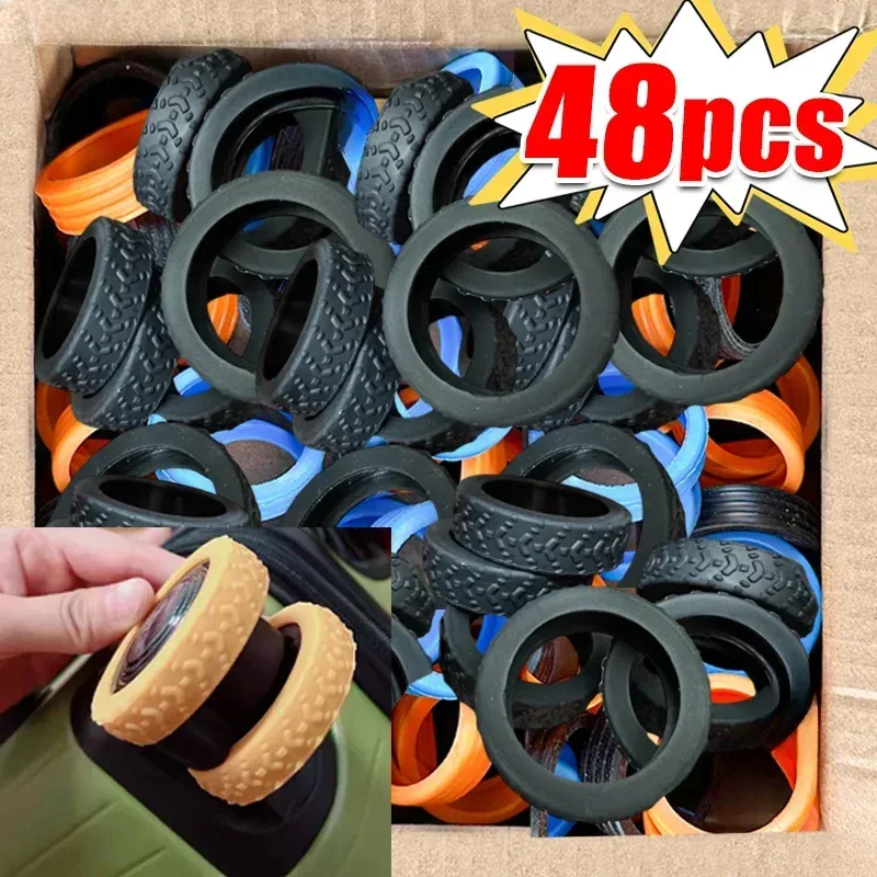 valise en silicone, étui de protection de roue avec son silencieux, roulettes pour bagages de voyage, chaussures, réduit le bruit, boîte de chariot, roulettes