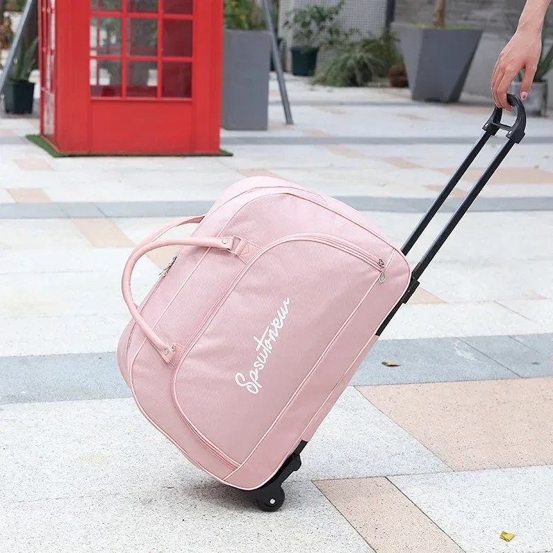 sac à roulettes avec roulettes valise de voyage bagages de grande capacité sacs de sport pliables cabine femmes hommes bagages à main sacs à main