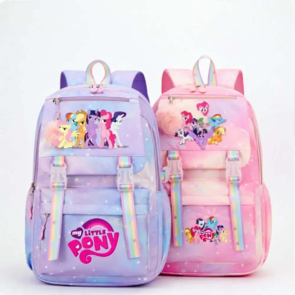 My Little Pony Sac à dos imperméable de grande capacité pour femmes et filles, sac à dos léger pour l'école, sac à dos de voyage décontracté