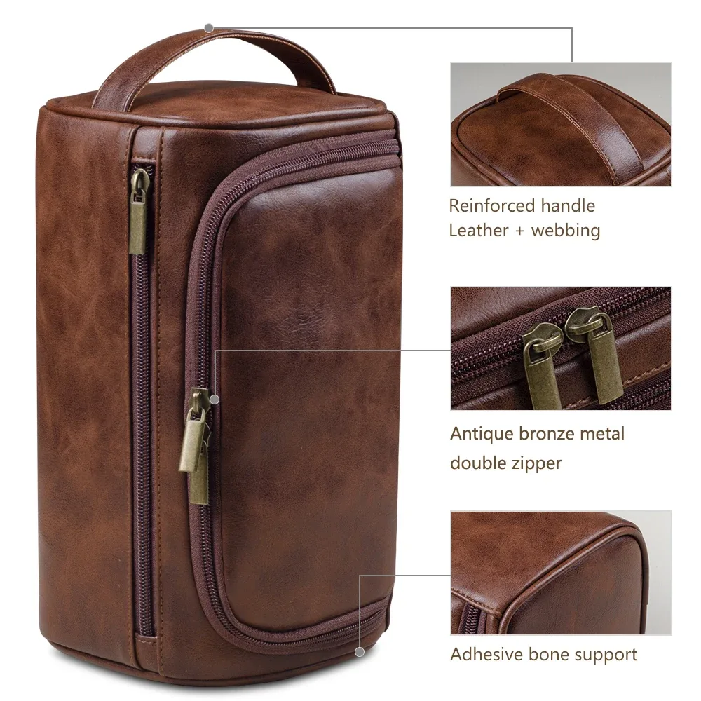 trousse de toilette en cuir avec nom personnalisable pour hommes et femmes, kit dopp, trousse de toilette suspendue pour hommes, trousse de lavage de voyage