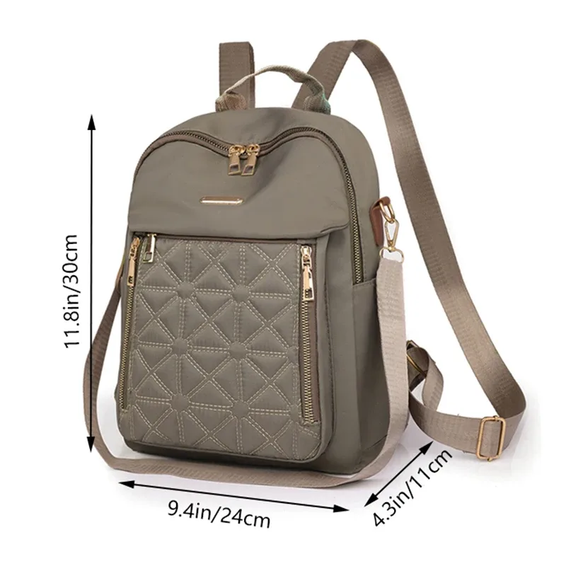 sac à dos élégant pour femme à motif gaufré, sac à dos antivol à bretelles rembourrées, adapté à l'école et aux courts voyages