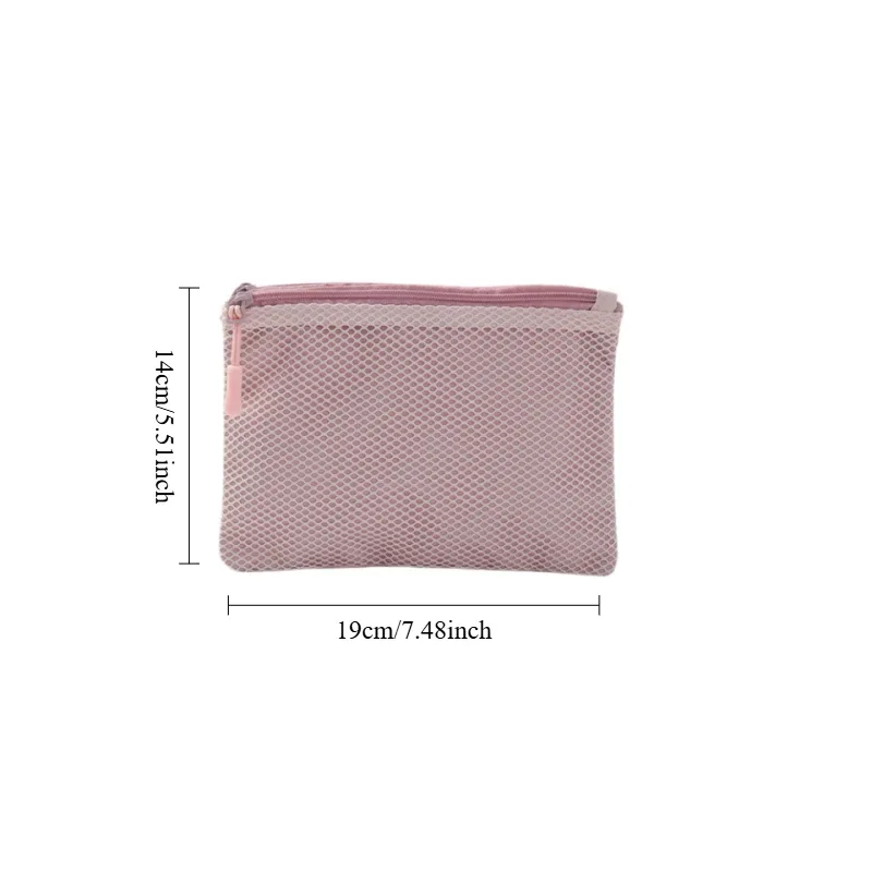 sac de rangement à double fermeture éclair, 1 pièce, sac de rangement multifonctionnel en maille respirante pour la maison et les voyages, sac de rangement portable pour cosmétiques et articles de toilette