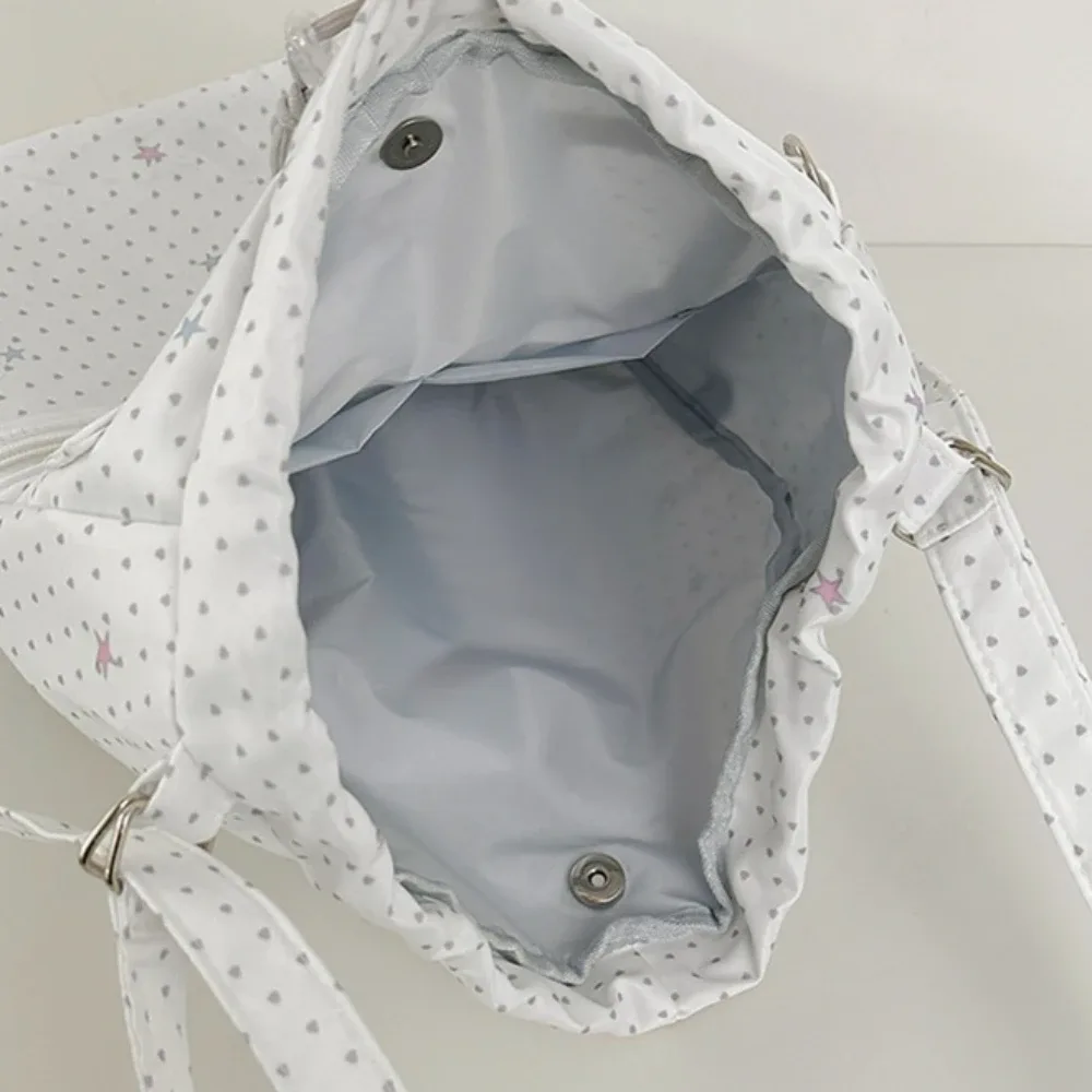 sac à dos ita mignon à pois avec cordon de serrage et poche transparente pour pince, sac multifonctionnel pour l'école, les trajets et les sorties