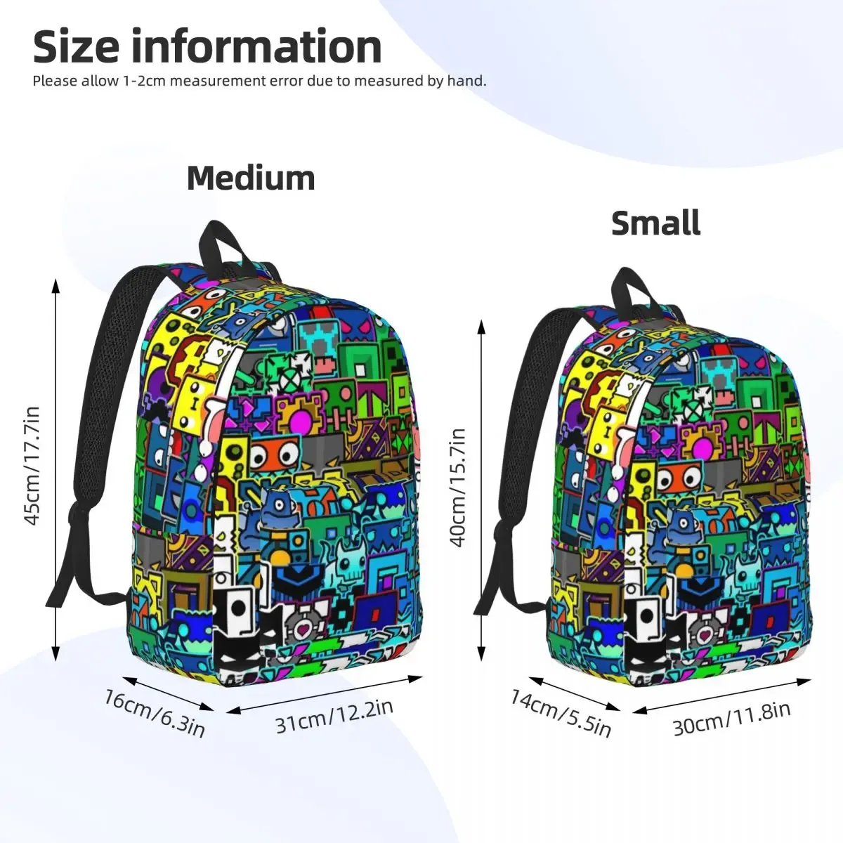 géométrie cube gaming dash modèle sac à dos pour hommes femmes adolescent lycée travail sac à dos ordinateur portable sac à bandoulière sport