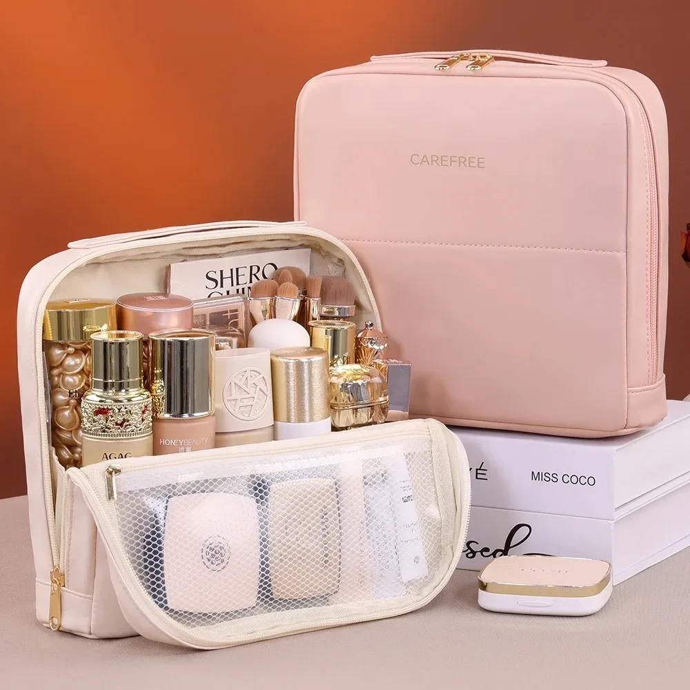 sac de voyage portable et étanche pour articles de toilette, trousse de rangement pour outils cosmétiques, organisateur de maquillage pour femmes