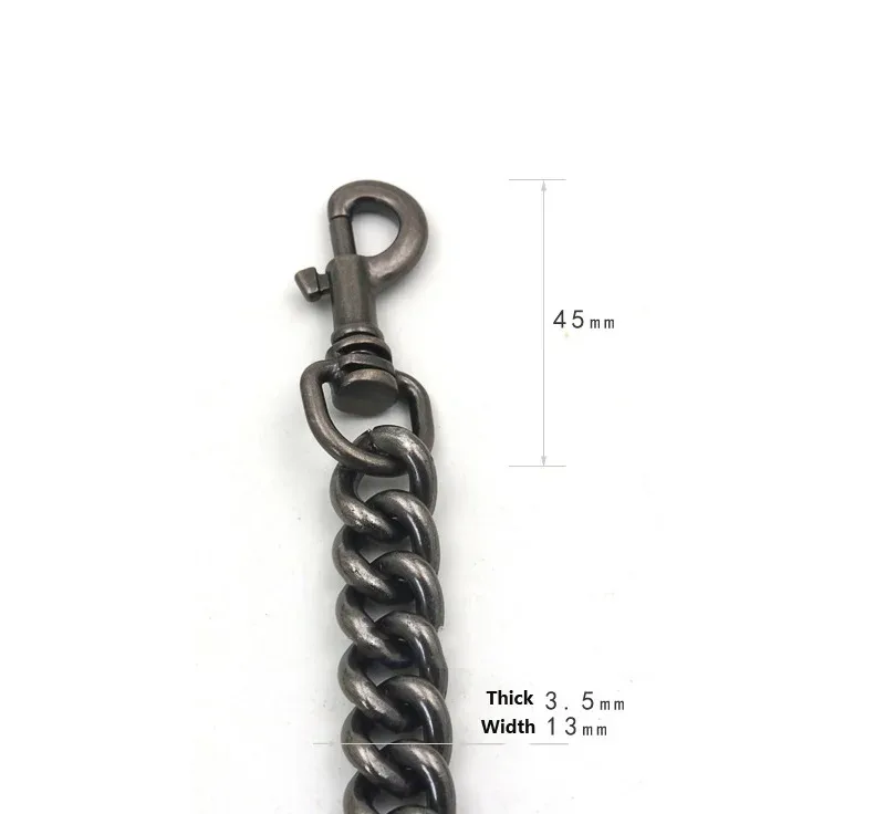 chaîne de sac en aluminium argentée et dorée, 13 mm, accessoires de remplacement pour sac à bandoulière de créateur, 120 cm