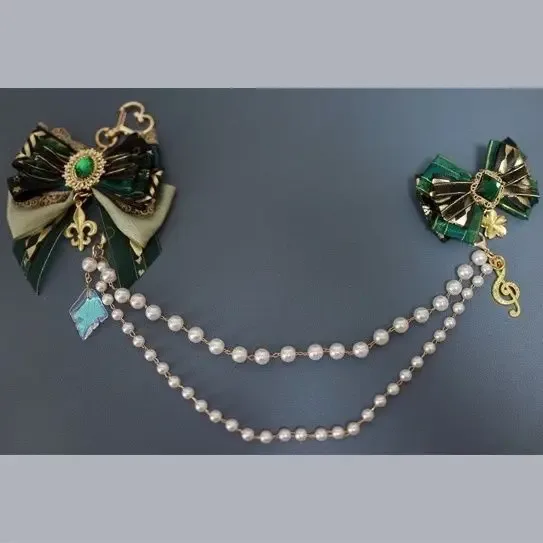 accessoires de chaîne de sac ita pour femmes, chaîne de sac à dos d'école et perle de nœud papillon, ornements de nœud de rubans lolita,