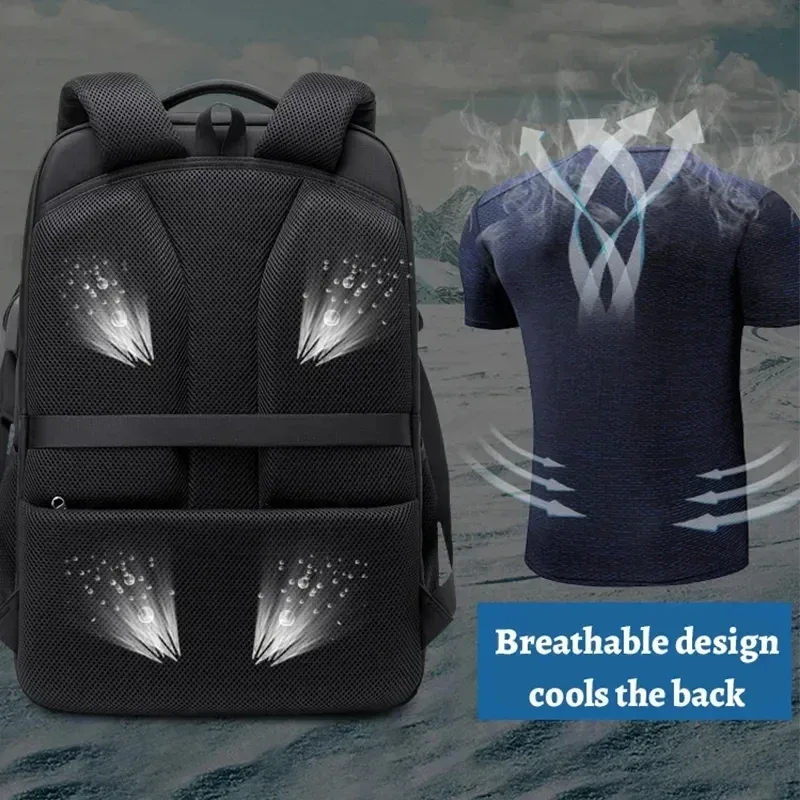 wiersoon sac à dos de voyage pour hommes, sac de grande capacité, sac à dos de voyage d'affaires, léger et à la mode, pour ordinateur
