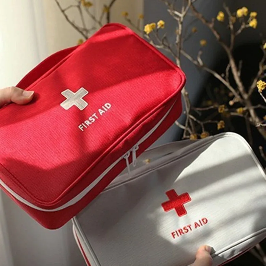trousse de premiers secours en tissu oxford, 1 pièce, portable, pour voyage, sac de transport d'urgence, sac médical d'extérieur, étui de rangement