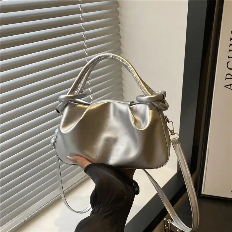 sac bandoulière tendance vert clair et blanc avec sangle amovible et poignées supérieures pour le shopping quotidien, les rendez-vous et les voyages