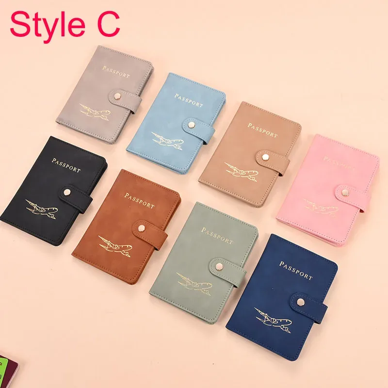 étui porte-passeport en cuir étanche avec porte-cartes de crédit, housse de voyage mignonne pour femme/homme avec boucle
