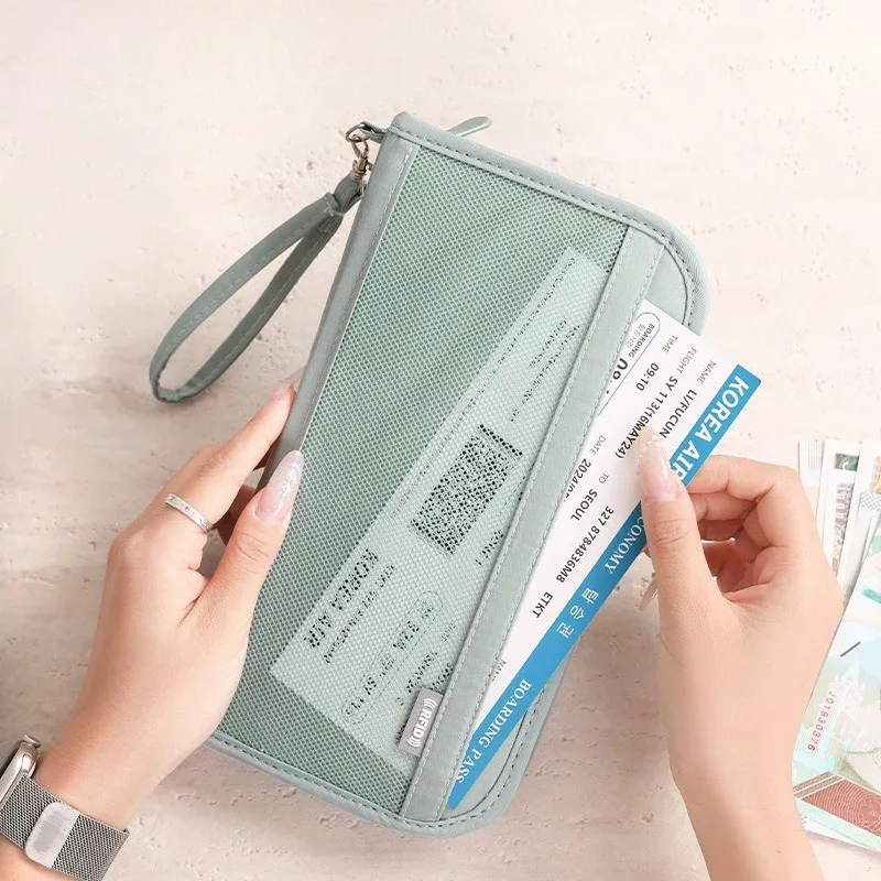 porte-passeport de voyage portable, élégant, grande capacité, portefeuille à main, porte-cartes de crédit, pochette pour documents de voyage
