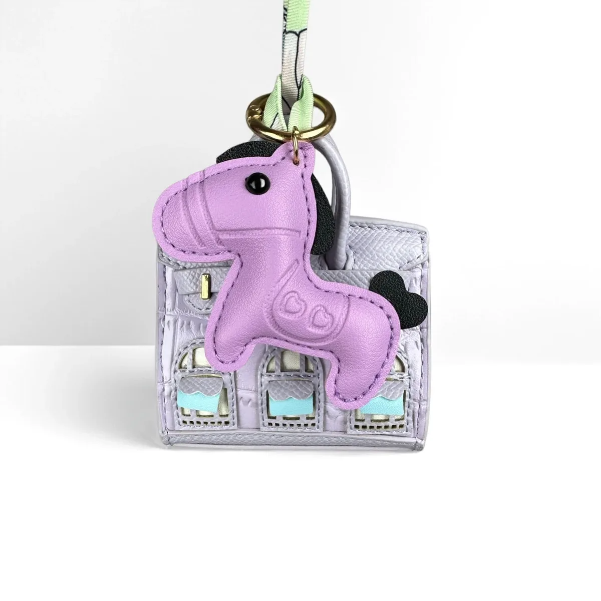 étui pour écouteurs en cuir pu en forme de maison, mignon et mini, avec porte-monnaie - décoration de sac à main - pochette de rangement portable pour écouteurs / petit portefeuille