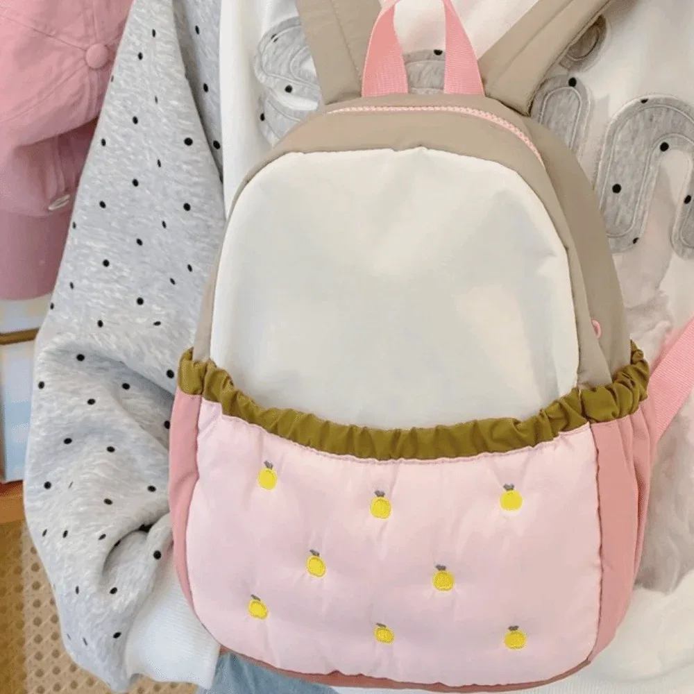 sac de rangement en nylon pour enfants, sac à dos en tissu à motif de fruits, sac à dos de jour à double épaule, grande capacité, sac d'école pour étudiants, extérieur