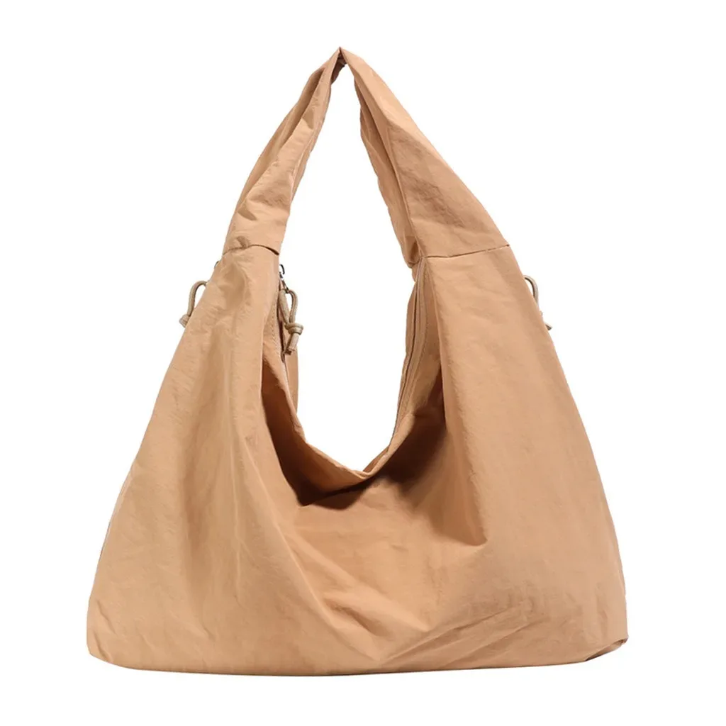sac fourre-tout décontracté, sac à poignée supérieure, sac à bandoulière en nylon, polyvalent pour les sorties courtes, le shopping, les rendez-vous décontractés