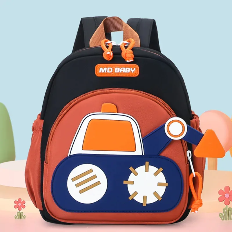 sac à dos pour enfants, pour garçons et filles, école maternelle, camion de construction mignon, design de voiture, sac à dos décontracté tendance