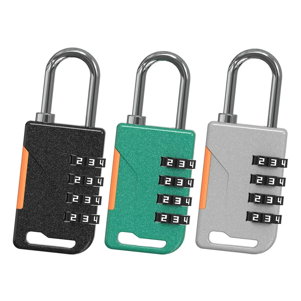 cadenas à combinaison robuste à 4 chiffres en alliage de zinc, étanche, pour bagages, valises, casiers, sacs d