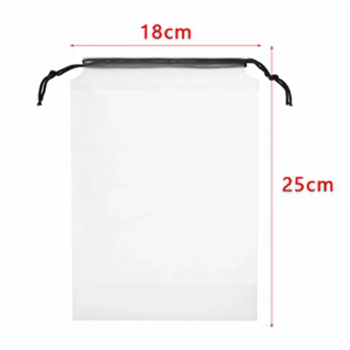 sac de rangement transparent à cordon de serrage, 1 pièce, sac de rangement pour chaussures de voyage, serviettes, mat, anti-poussière, étanche, sac de rangement d'épicerie
