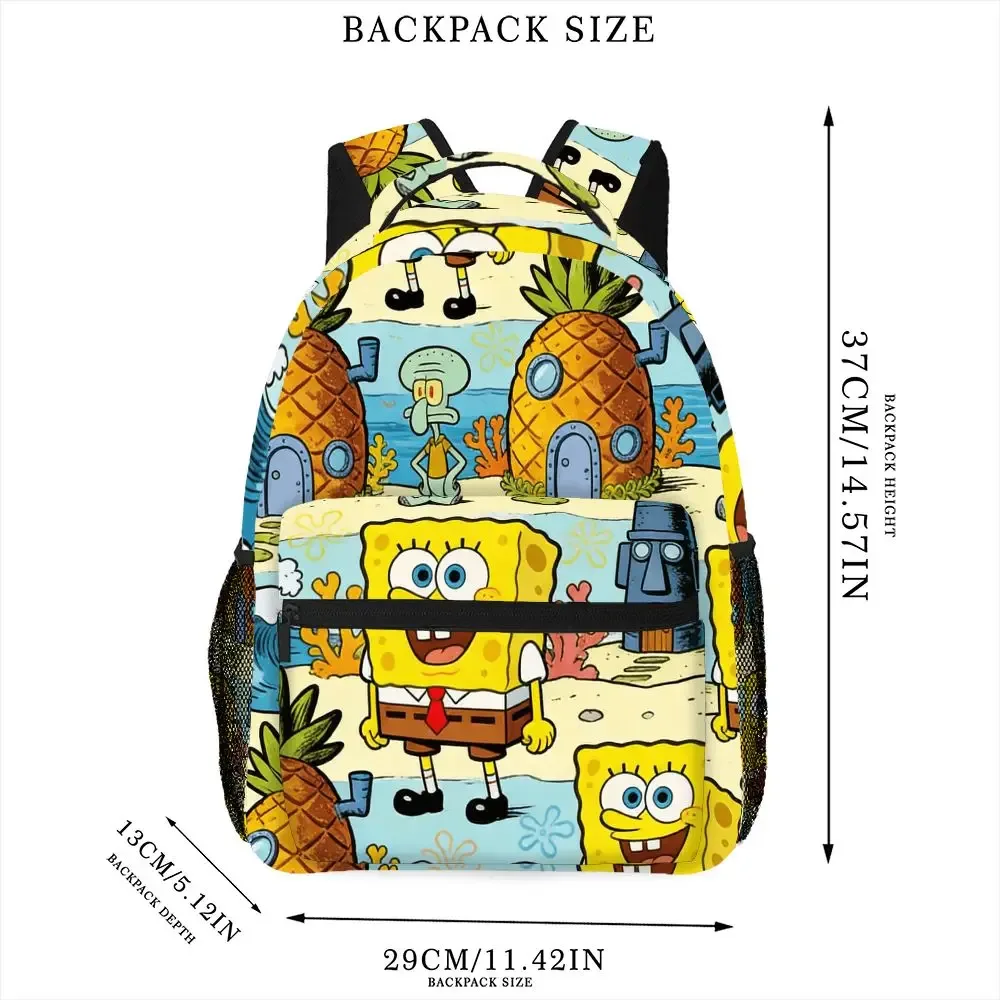 sac à dos spongebob squarepants pour femme, imprimé maison d'ananas de dessin animé, sac à dos de voyage léger avec plusieurs poches