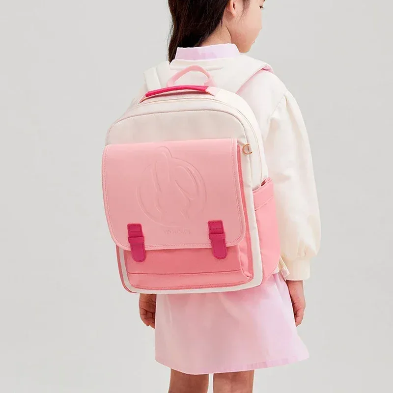 sacs d'école primaire pour garçons et filles, sac à dos de protection de la colonne vertébrale, cartable rose ultra-léger, sacs à livres d'ours de dessin animé, enfants de la 1re à la 6e année