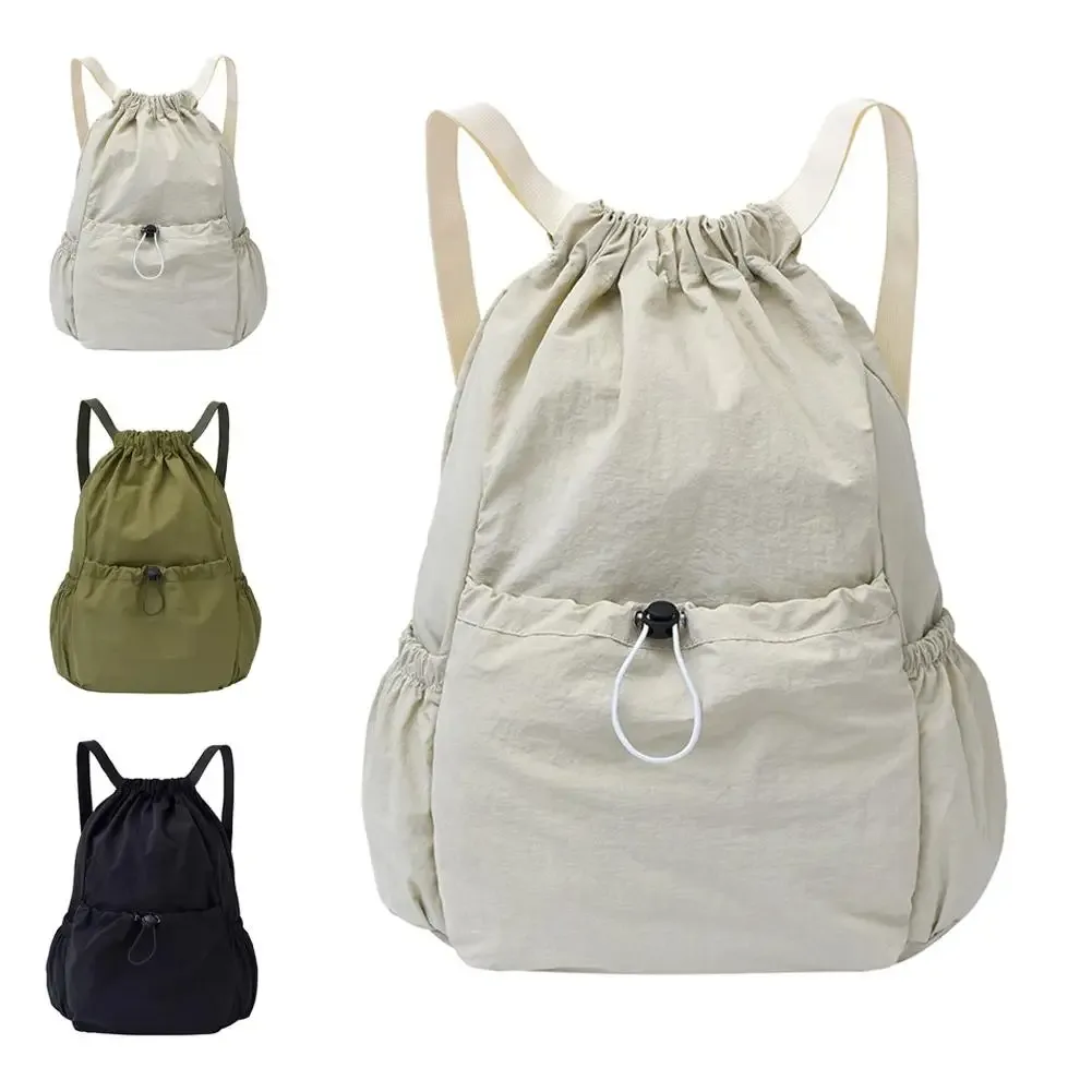 sac à dos léger à cordon de serrage, décontracté, unisexe, pour l'école, le sport, les voyages, grande capacité, imperméable