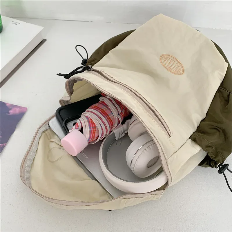 sac à dos universitaire décontracté pour femme, sac à dos en nylon imperméable pour ordinateur portable, sac à dos de voyage de grande capacité, sac à dos de sport et de gym, mode pour femme, 03