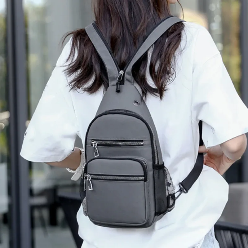 petit sac à dos unisexe à bandoulière, polyvalent, étanche, sac à bandoulière de poitrine, voyage randonnée, sac de jour de grande capacité