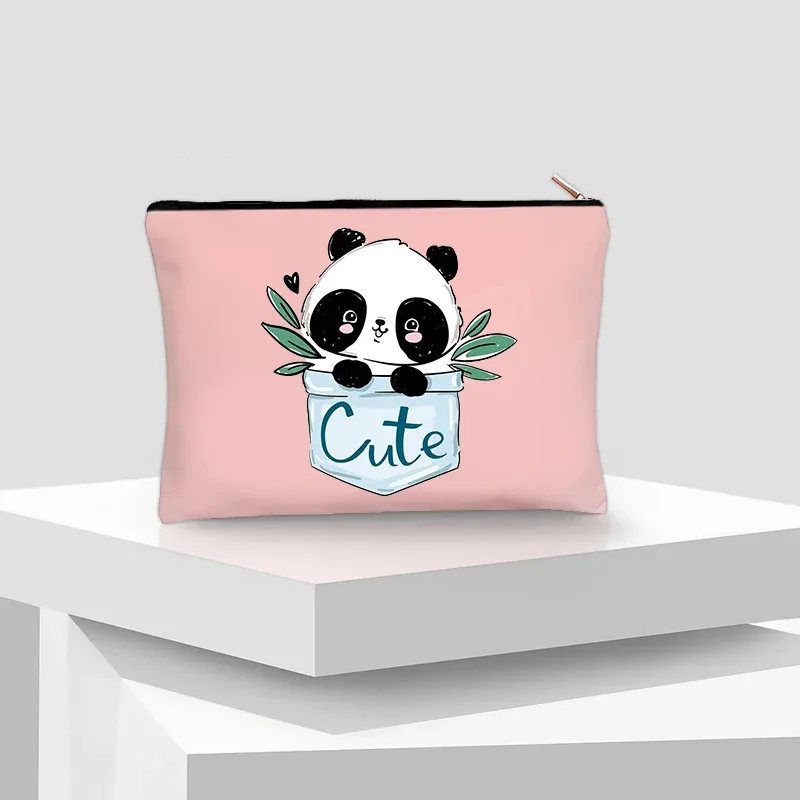 kawaii panda trousse à cosmétiques enfants voyage nécessité toilette sac à couches pochette de maquillage pour jolies filles anniversaire nouvel an cadeau