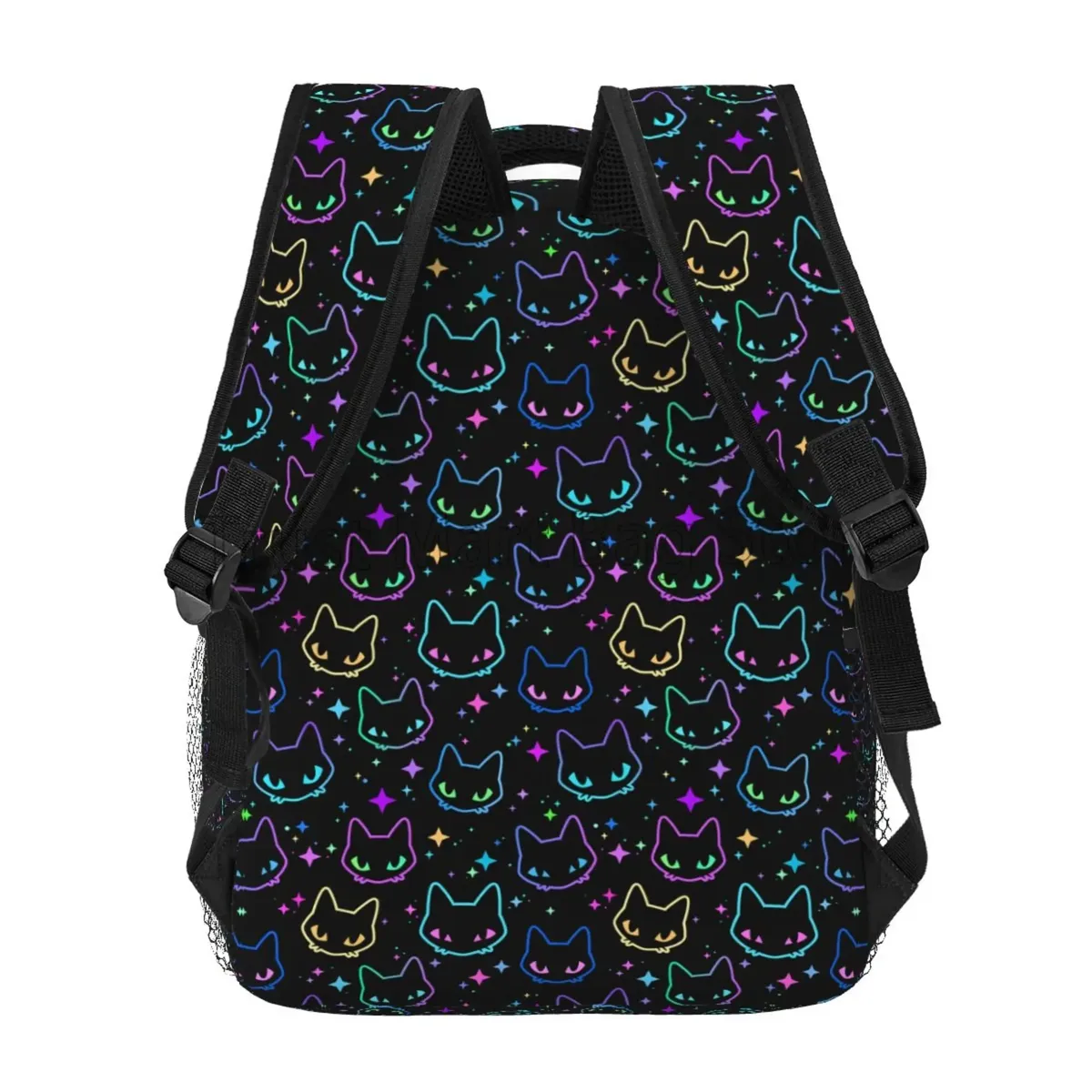 sac à dos têtes de chat colorées avec étoile brillante pour filles et garçons, cartable léger pour étudiants, sac à dos de voyage pour ordinateur portable, sac à dos de randonnée