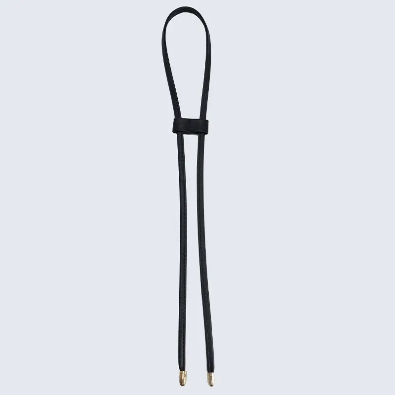1 pièces en cuir pu cordon de serrage tirer chaîne détachable seau sac sangle toboggan chaîne gardien cordon sac à dos accessoires