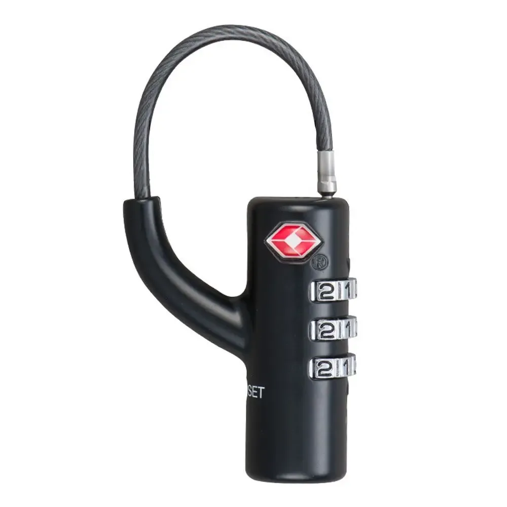 cadenas antivol portable avec câble en acier, serrure de bagage tsa, serrure à code douanier, serrure à combinaison intelligente