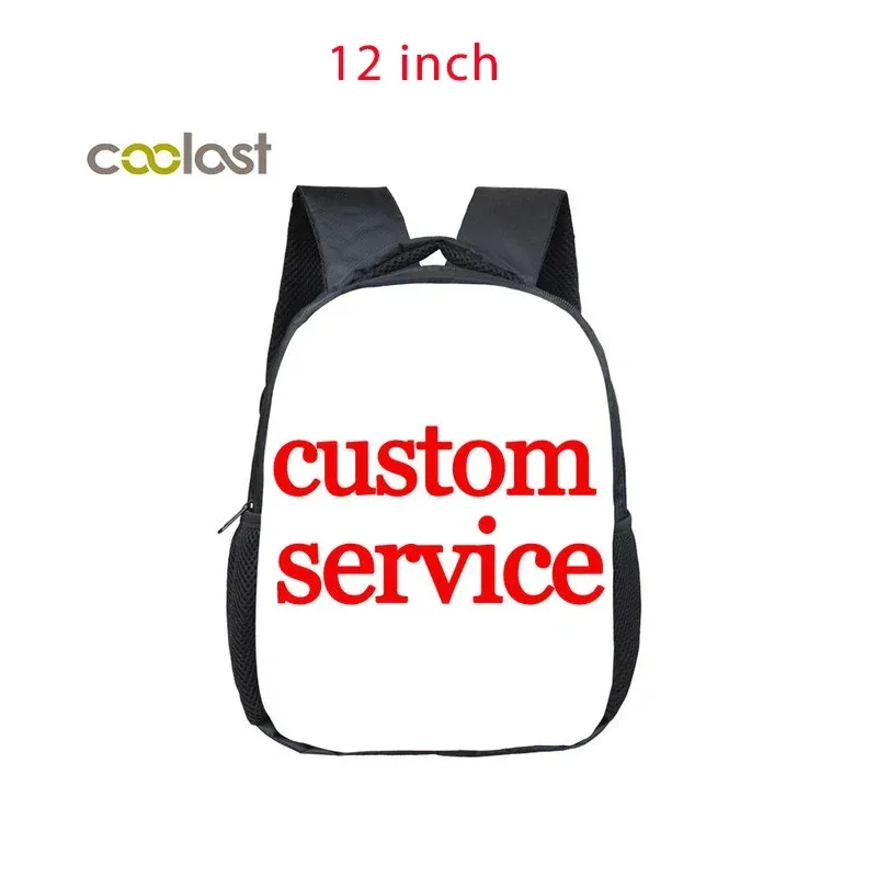 personnalisez votre logo/image/nom sac à dos enfants sacs d'école garçons filles noir sac de maternelle enfants bookbag cadeau