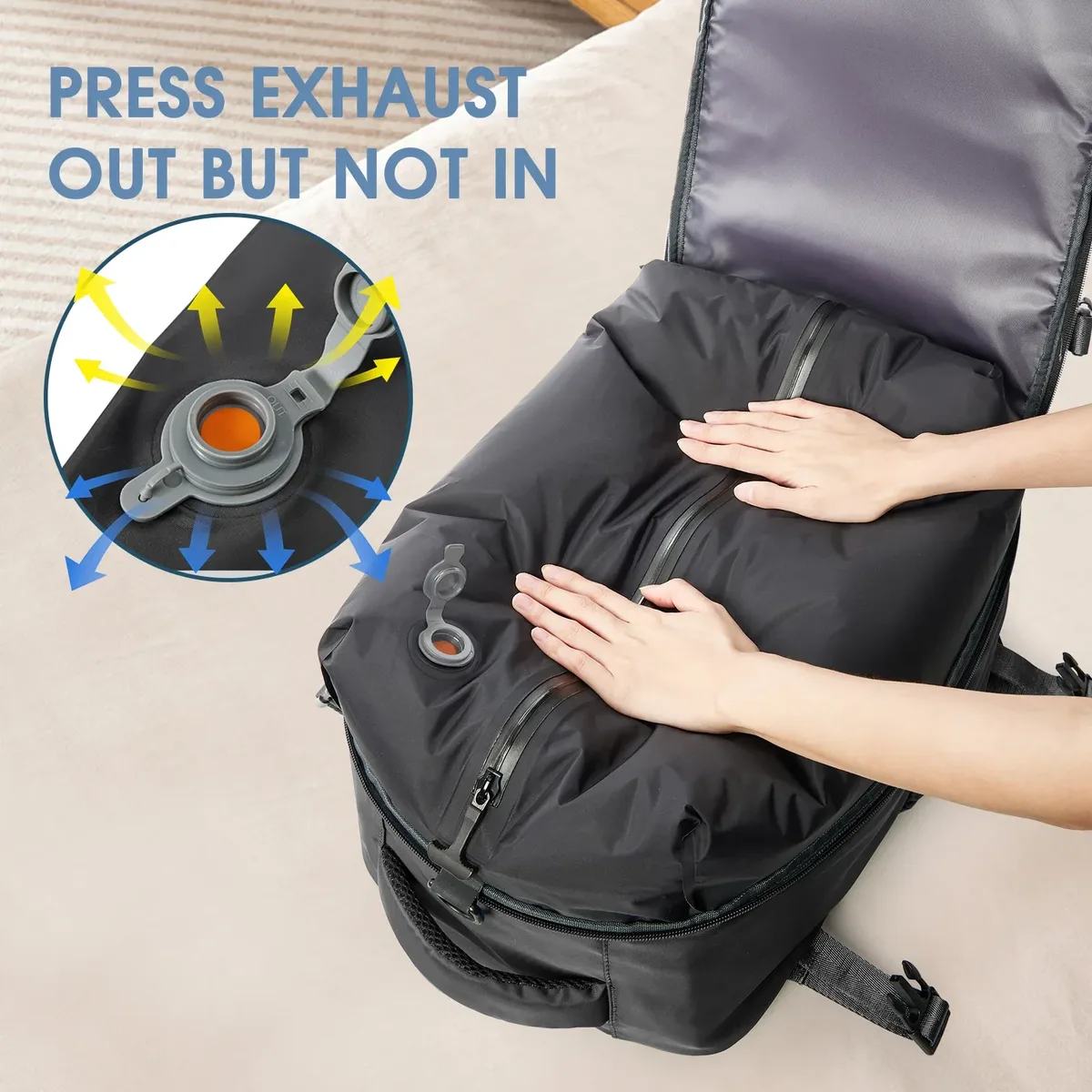 sac à dos de voyage extensible sous vide grande capacité pour ordinateur portable, idéal pour hommes, femmes et professionnels