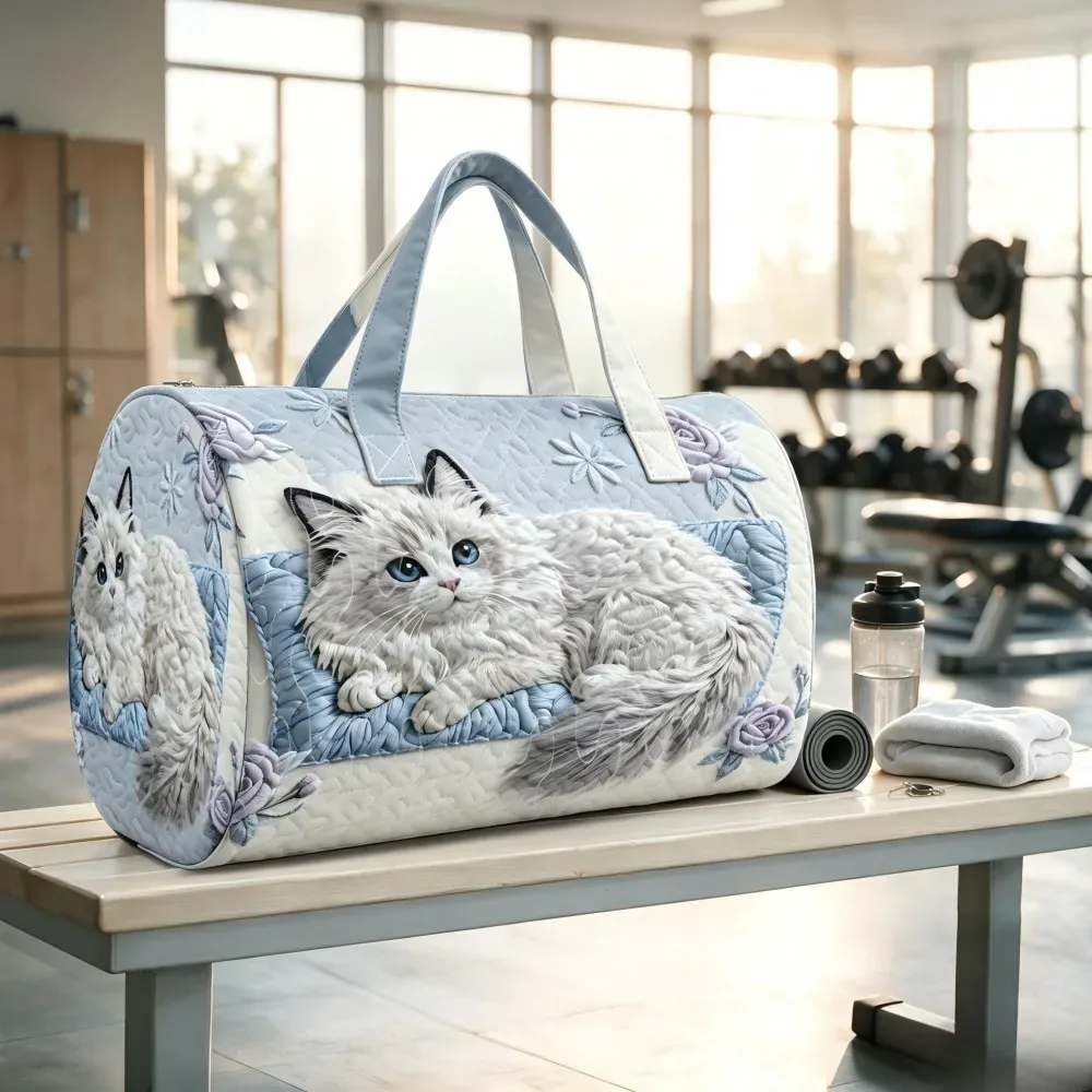 sac à main matelassé rose à motif floral, grande capacité, pour femmes, idéal pour le sport, le week-end, les voyages, sac de voyage ou sac à bandoulière pour la nuit.